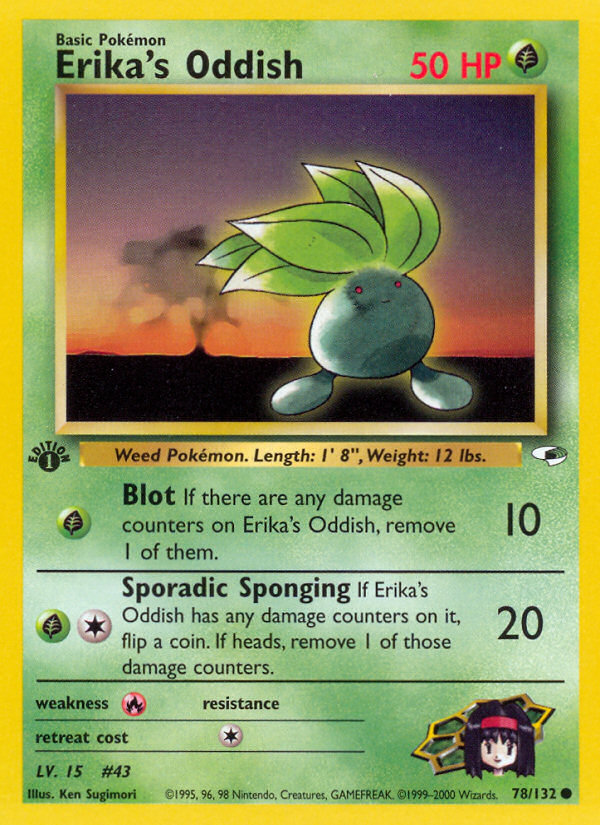 Erika's Oddish – Gym Heroes 78/132 Pokémon card