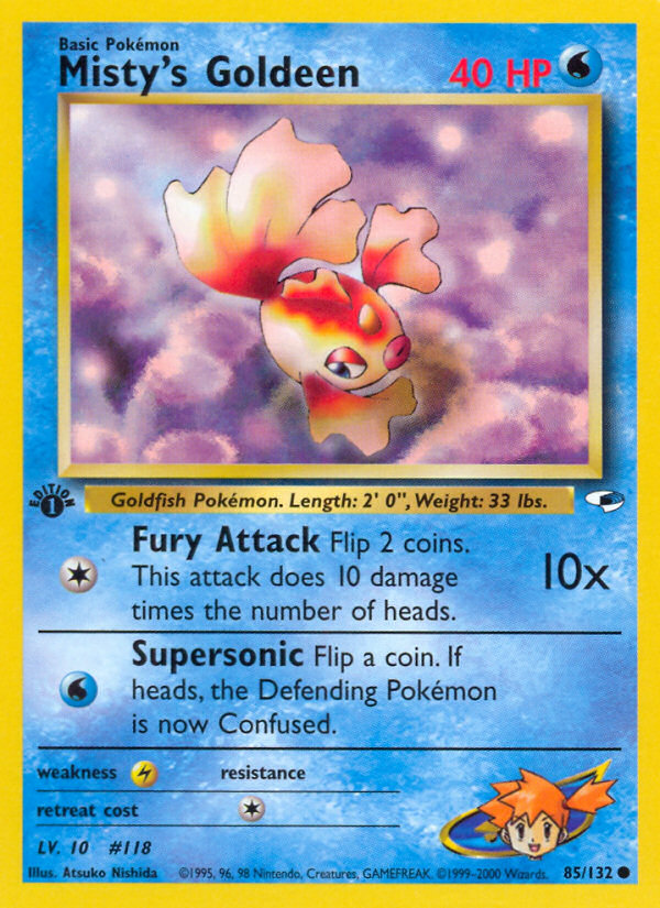Misty's Goldeen – Gym Heroes 85/132 Pokémon card
