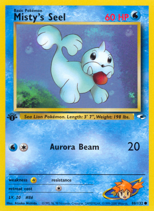 Misty's Seel – Gym Heroes 88/132 Pokémon card
