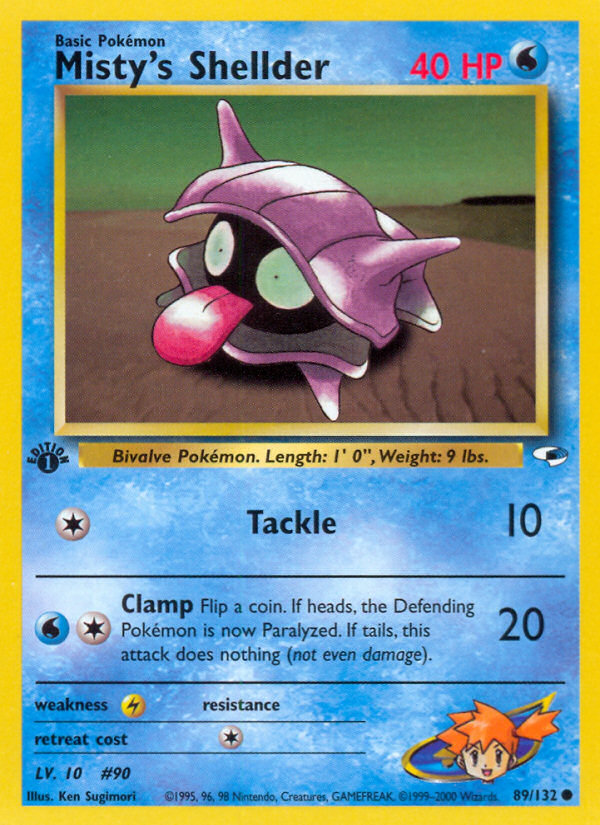 Misty's Shellder – Gym Heroes 89/132 Pokémon card