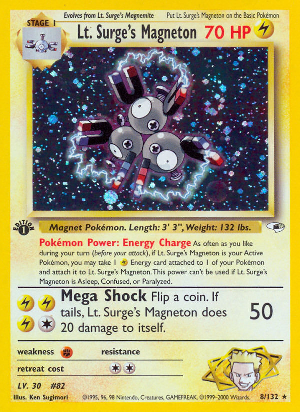 Lt. Surge's Magneton – Gym Heroes 8/132 Pokémon card