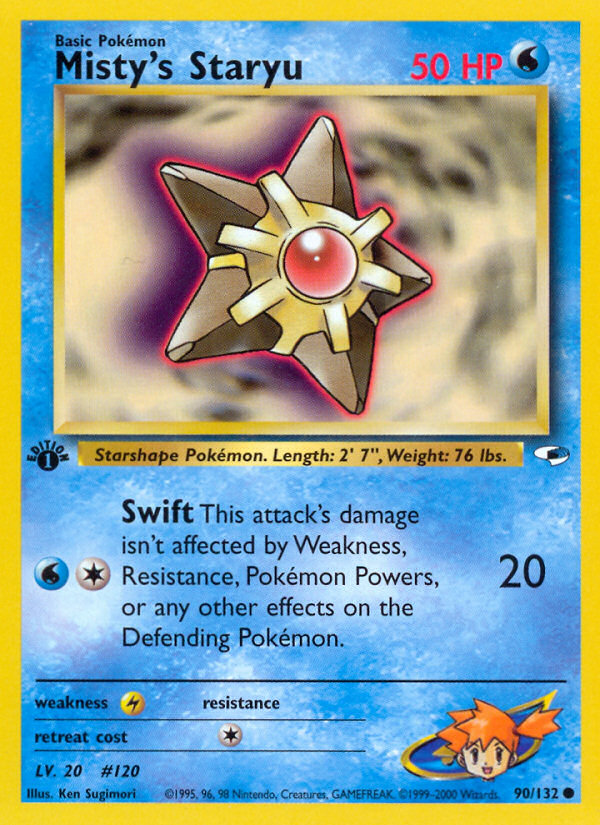 Misty's Staryu – Gym Heroes 90/132 Pokémon card