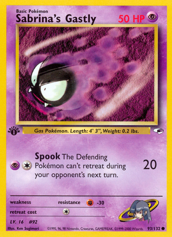 Sabrina's Gastly – Gym Heroes 93/132 Pokémon card