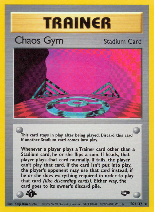 Chaos Gym – Gym Challenge 102/132 Pokémon card