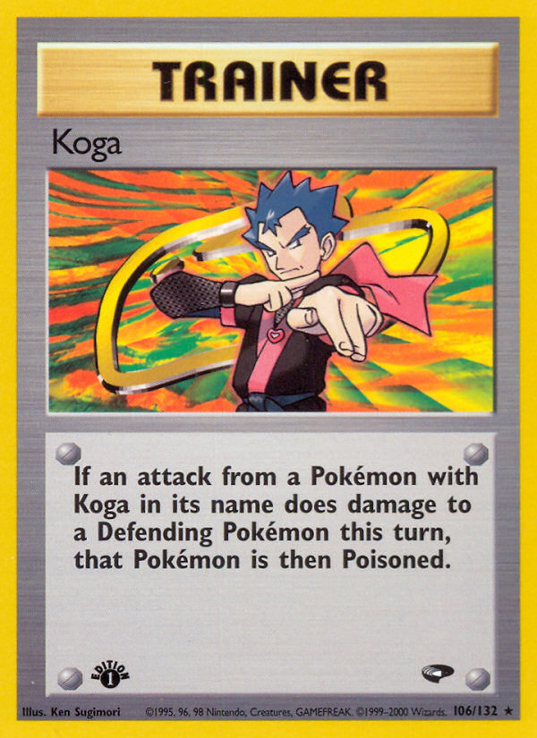 Koga – Gym Challenge 106/132 Pokémon card