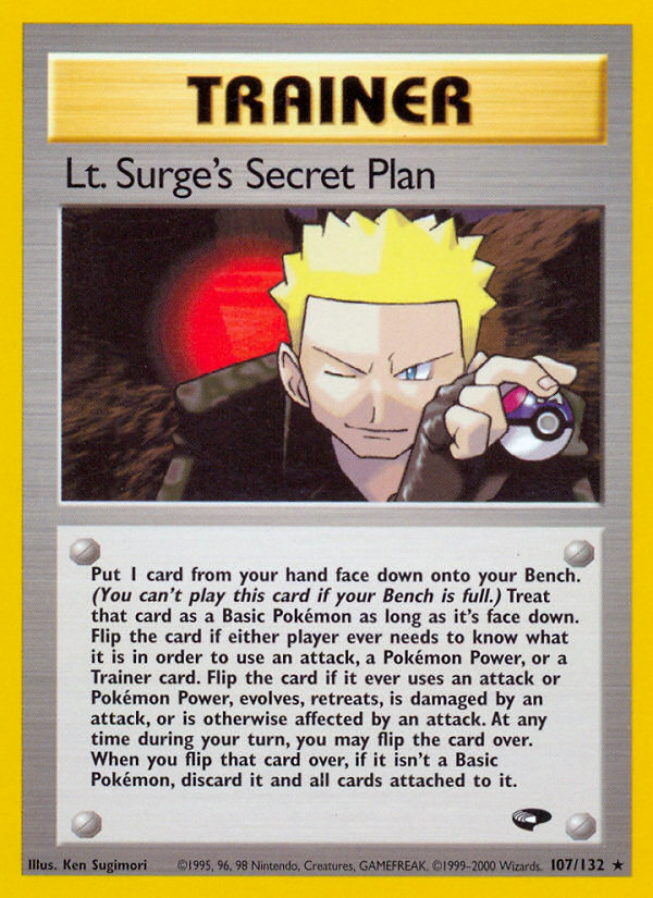 Lt. Surge's Secret Plan – Gym Challenge 107/132 Pokémon card