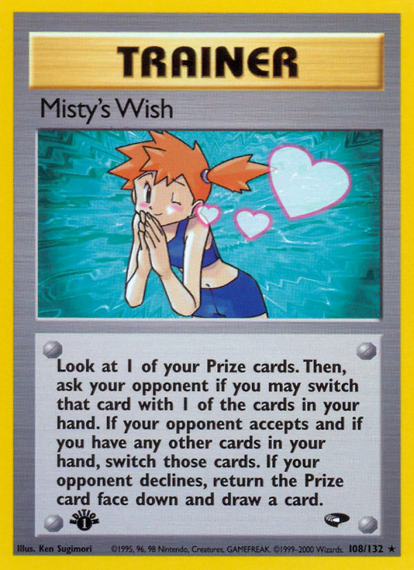 Misty's Wish – Gym Challenge 108/132 Pokémon card