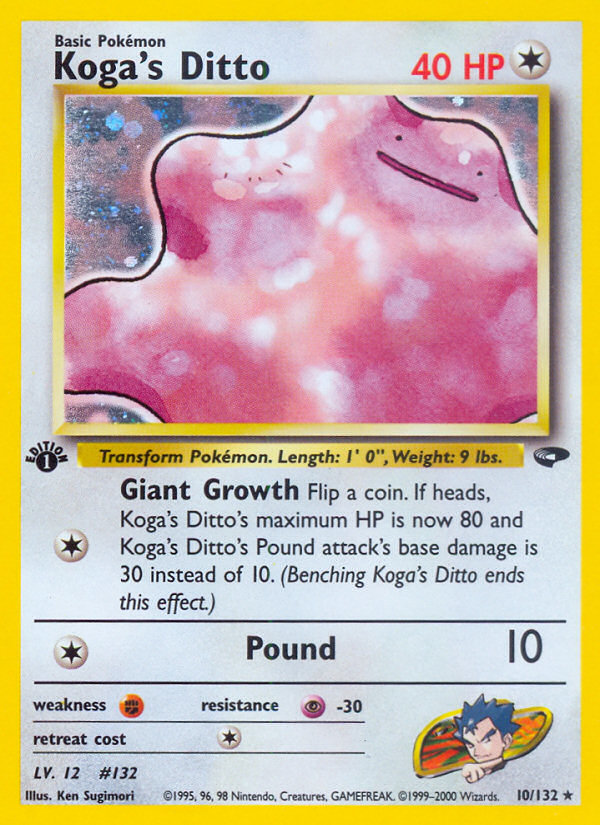 Koga's Ditto – Gym Challenge 10/132 Pokémon card