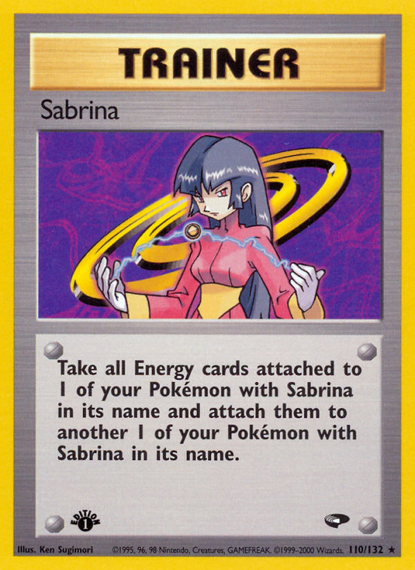 Sabrina – Gym Challenge 110/132 Pokémon card