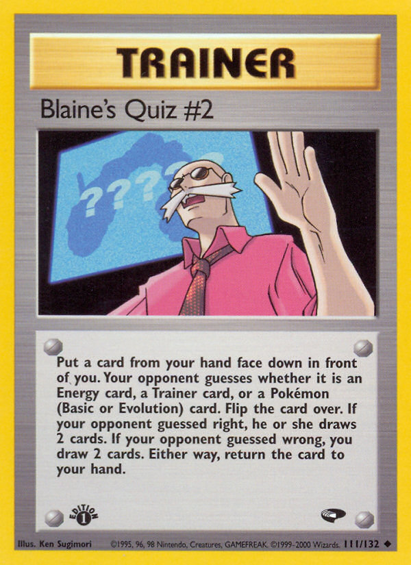 Blaine's Quiz #2 – Gym Challenge 111/132 Pokémon card