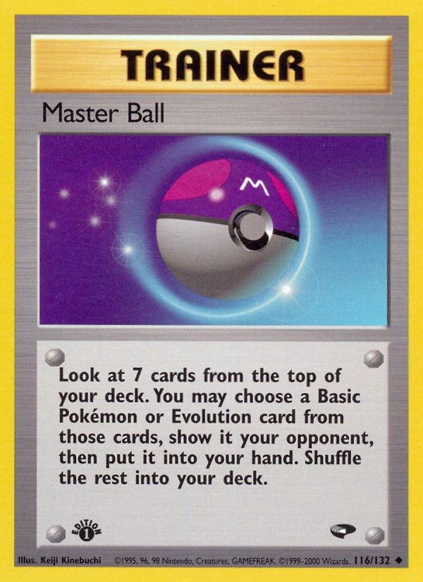 Master Ball – Gym Challenge 116/132 Pokémon card
