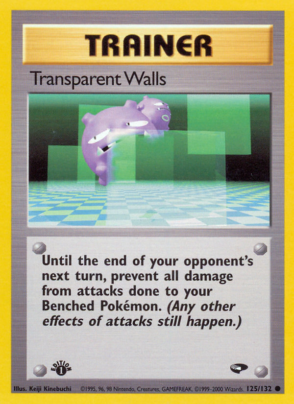 Transparent Walls – Gym Challenge 125/132 Pokémon card