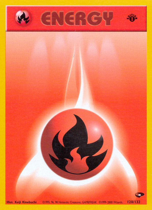 Fire Energy – Gym Challenge 128/132 Pokémon card