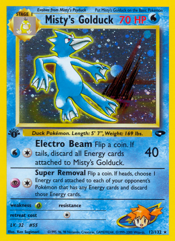 Misty's Golduck – Gym Challenge 12/132 Pokémon card