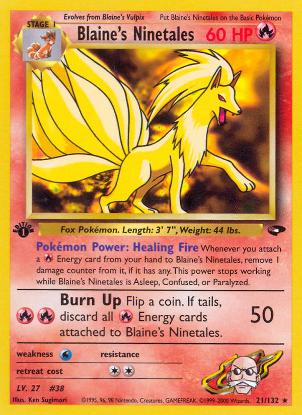 Blaine's Ninetales – Gym Challenge 21/132 Pokémon card