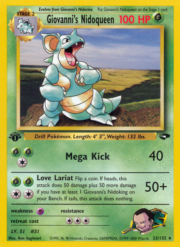 Giovanni's Nidoqueen – Gym Challenge 23/132 Pokémon card