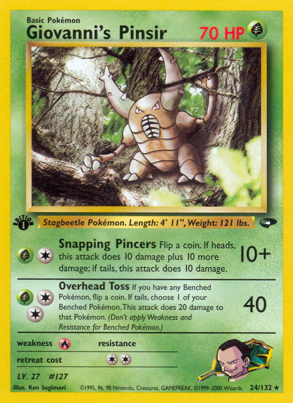 Giovanni's Pinsir – Gym Challenge 24/132 Pokémon card
