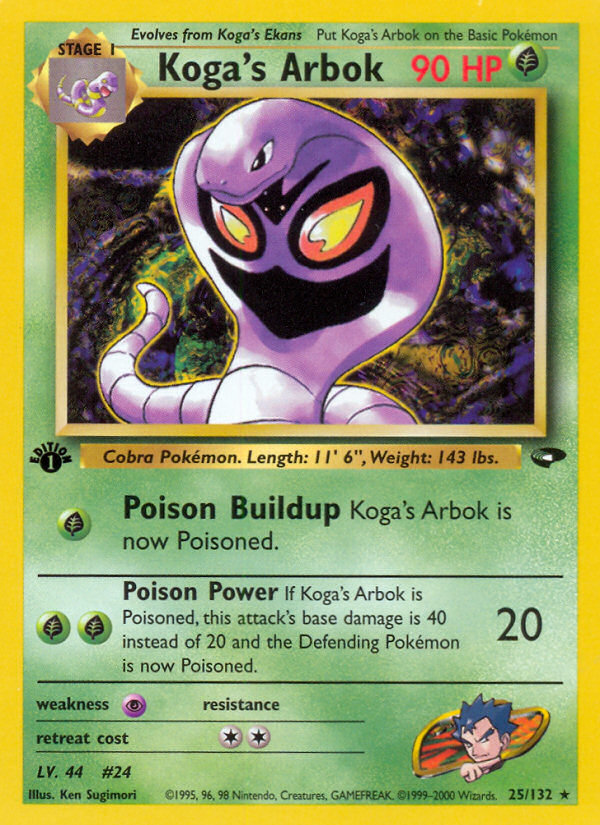 Koga's Arbok – Gym Challenge 25/132 Pokémon card