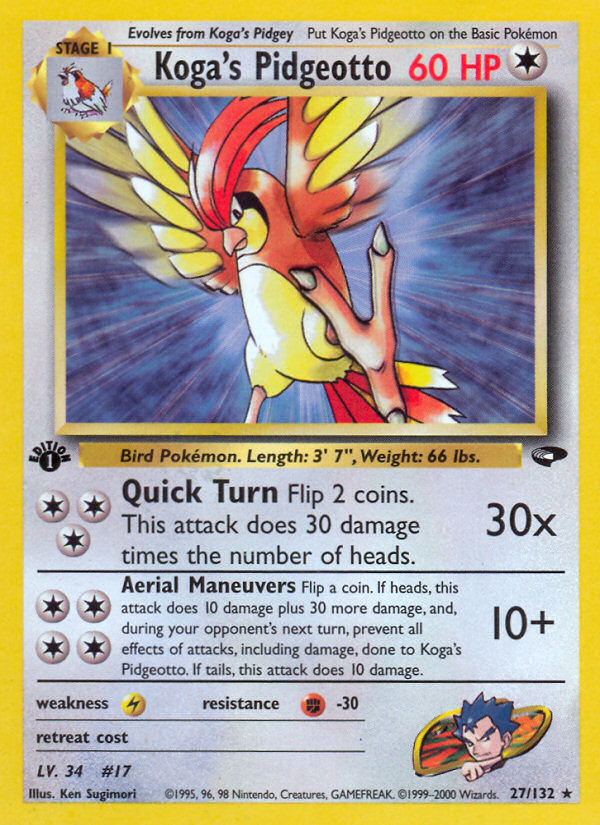 Koga's Pidgeotto – Gym Challenge 27/132 Pokémon card