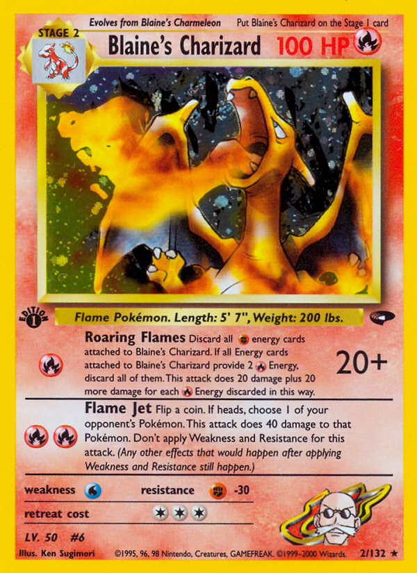 Blaine's Charizard – Gym Challenge 2/132 Pokémon card