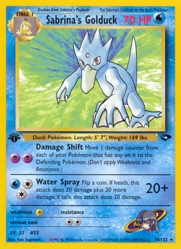 Sabrina's Golduck – Gym Challenge 30/132 Pokémon card