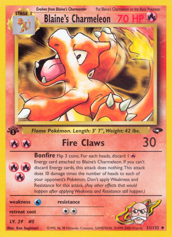 Blaine's Charmeleon – Gym Challenge 31/132 Pokémon card