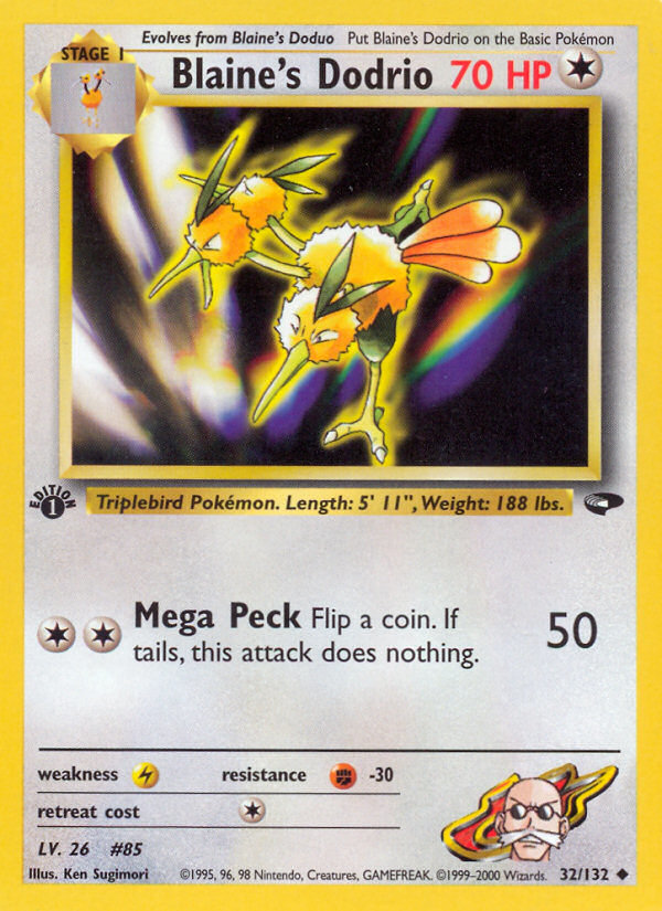Blaine's Dodrio – Gym Challenge 32/132 Pokémon card