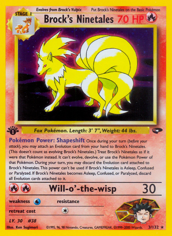 Brock's Ninetales – Gym Challenge 3/132 Pokémon card