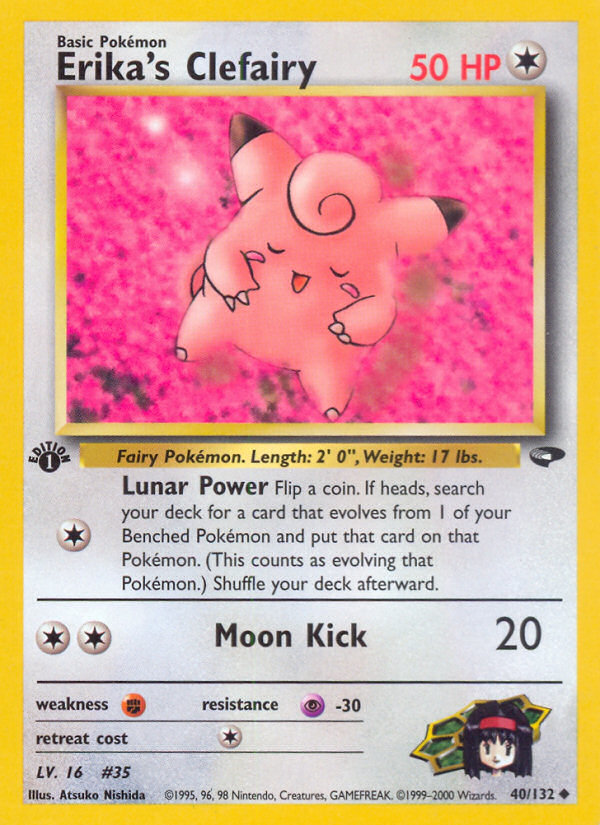 Erika's Clefairy – Gym Challenge 40/132 Pokémon card