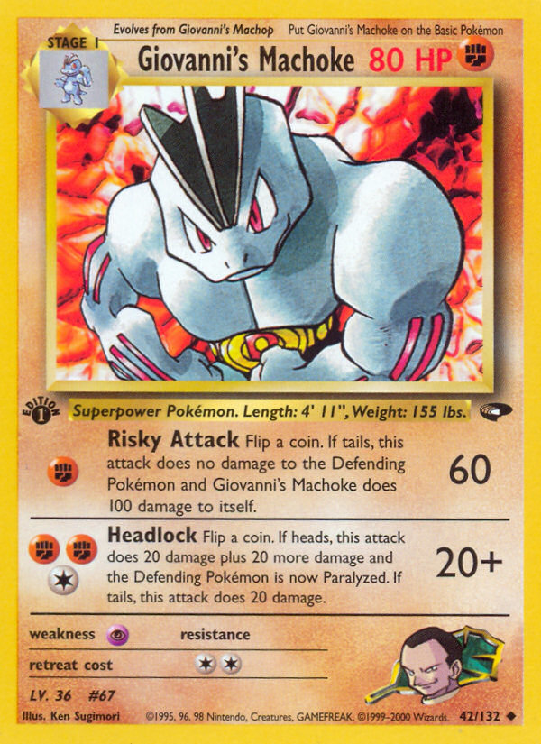 Giovanni's Machoke – Gym Challenge 42/132 Pokémon card
