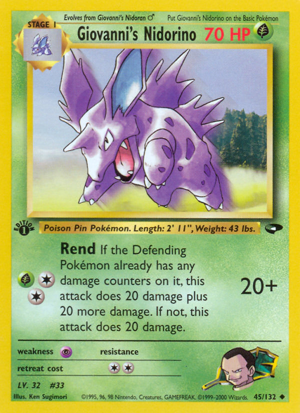 Giovanni's Nidorino – Gym Challenge 45/132 Pokémon card