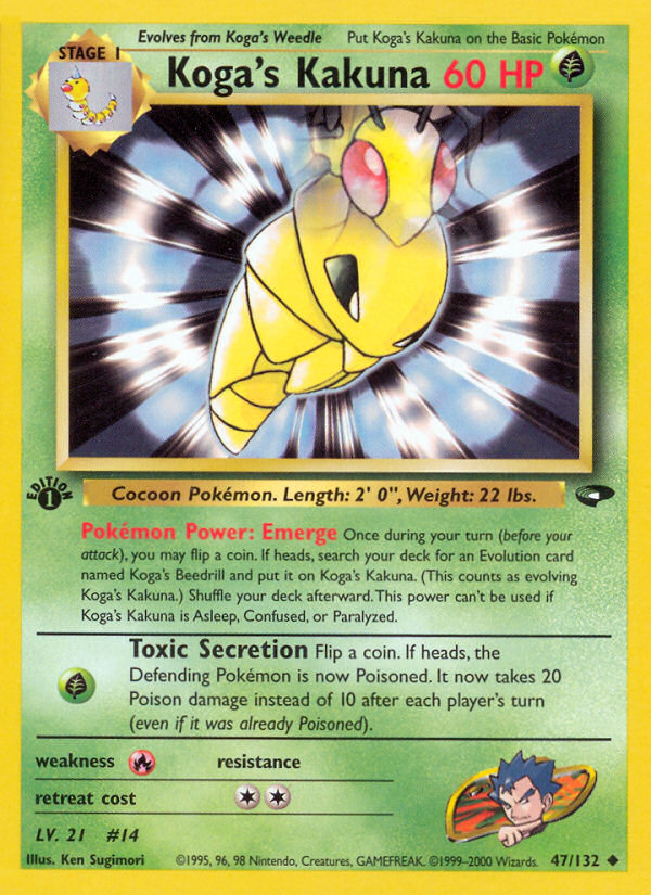 Koga's Kakuna – Gym Challenge 47/132 Pokémon card
