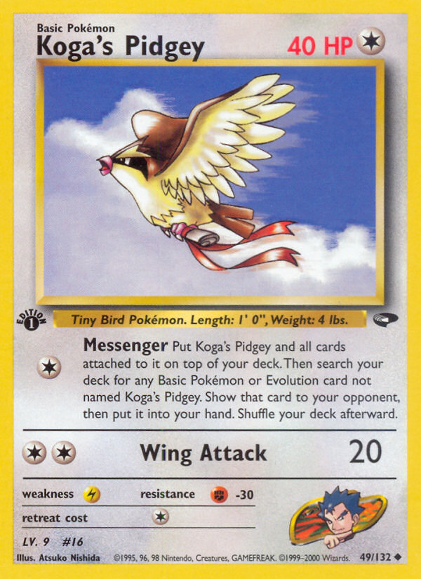 Koga's Pidgey – Gym Challenge 49/132 Pokémon card