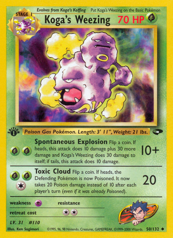 Koga's Weezing – Gym Challenge 50/132 Pokémon card
