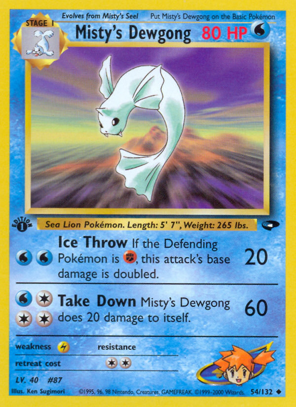 Misty's Dewgong – Gym Challenge 54/132 Pokémon card