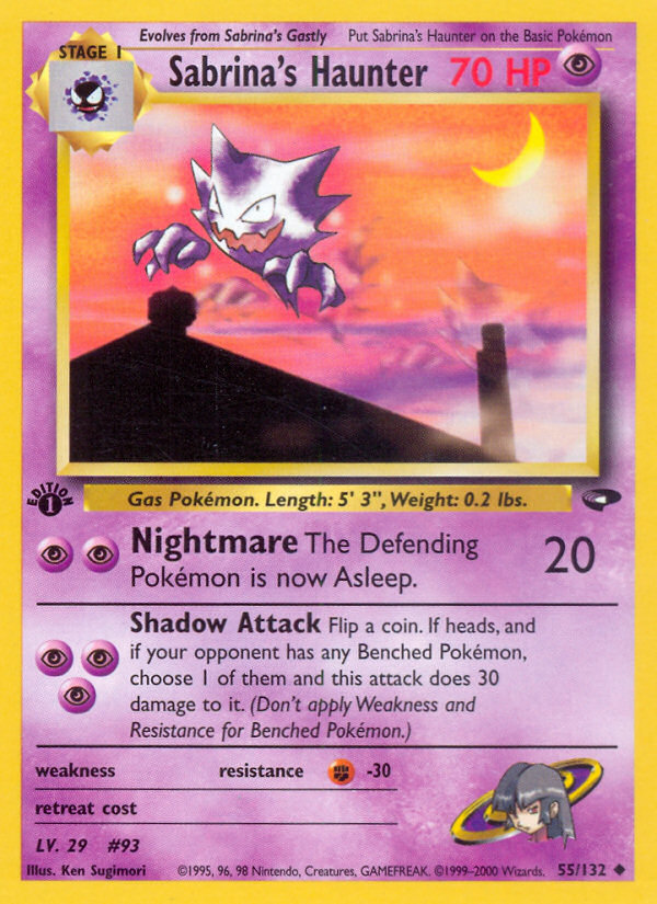 Sabrina's Haunter – Gym Challenge 55/132 Pokémon card