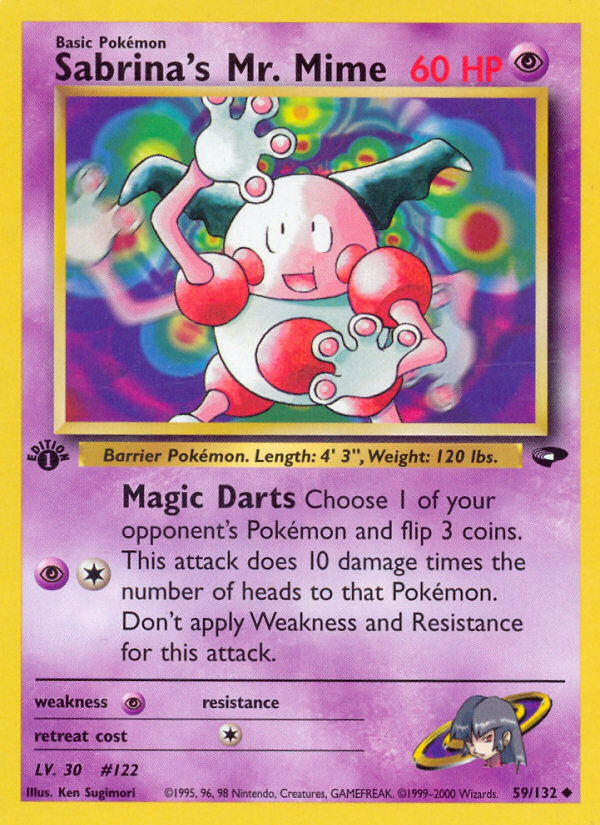 Sabrina's Mr. Mime – Gym Challenge 59/132 Pokémon card
