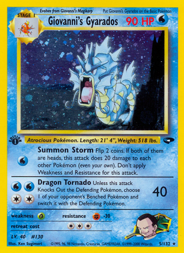 Giovanni's Gyarados – Gym Challenge 5/132 Pokémon card