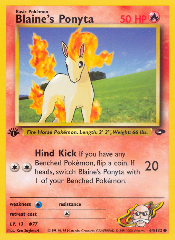 Blaine's Ponyta – Gym Challenge 64/132 Pokémon card