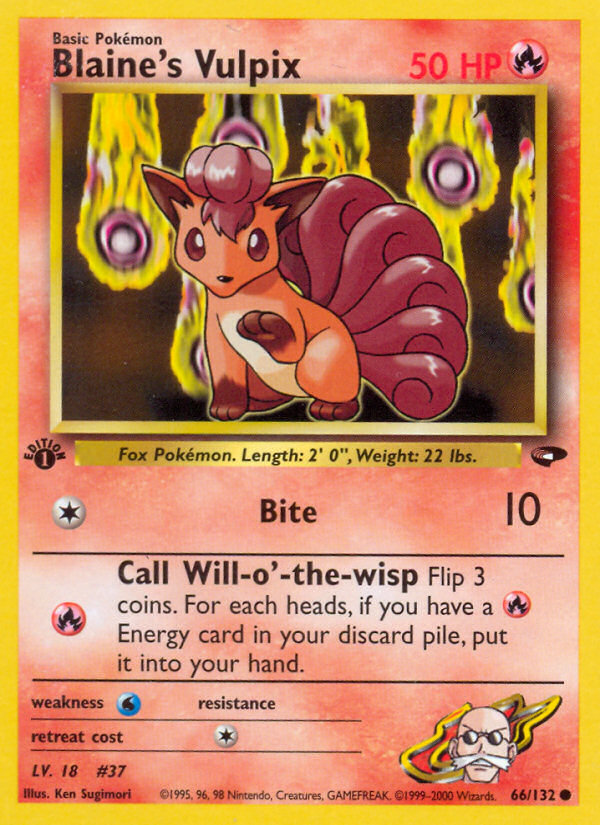 Blaine's Vulpix – Gym Challenge 66/132 Pokémon card