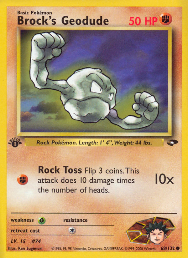 Brock's Geodude – Gym Challenge 68/132 Pokémon card