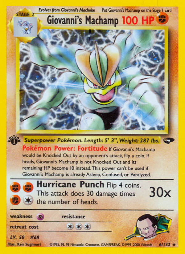 Giovanni's Machamp – Gym Challenge 6/132 Pokémon card