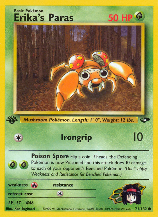 Erika's Paras – Gym Challenge 71/132 Pokémon card
