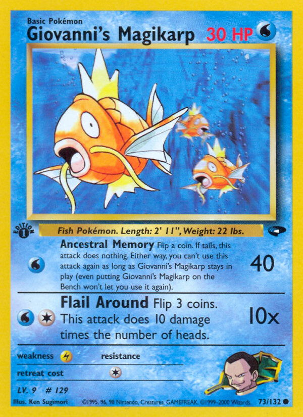 Giovanni's Magikarp – Gym Challenge 73/132 Pokémon card