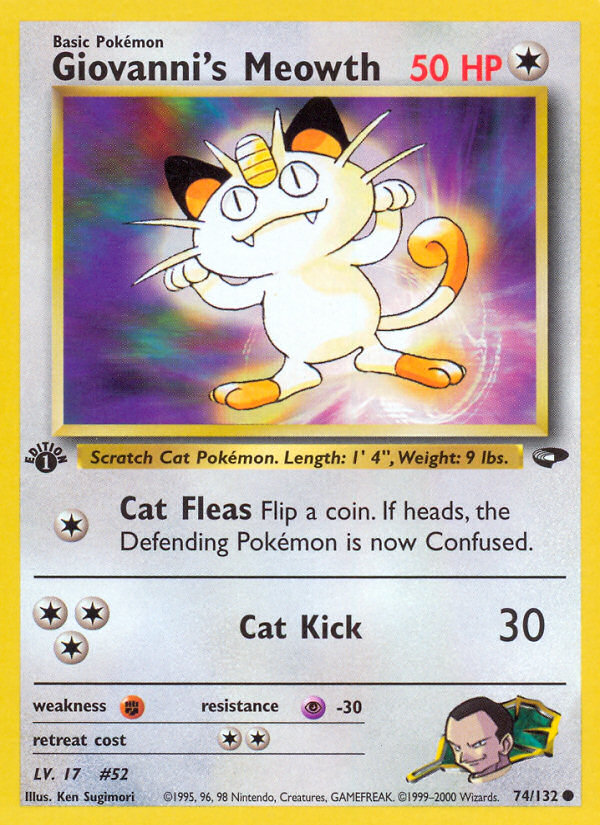 Giovanni's Meowth – Gym Challenge 74/132 Pokémon card
