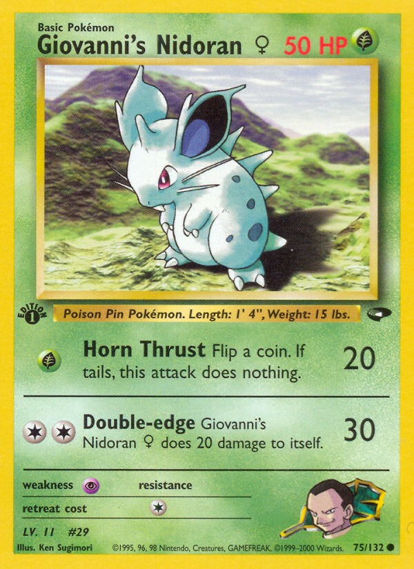Giovanni's Nidoran ♀ – Gym Challenge 75/132 Pokémon card