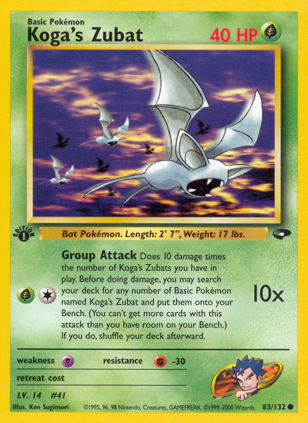 Koga's Zubat – Gym Challenge 83/132 Pokémon card