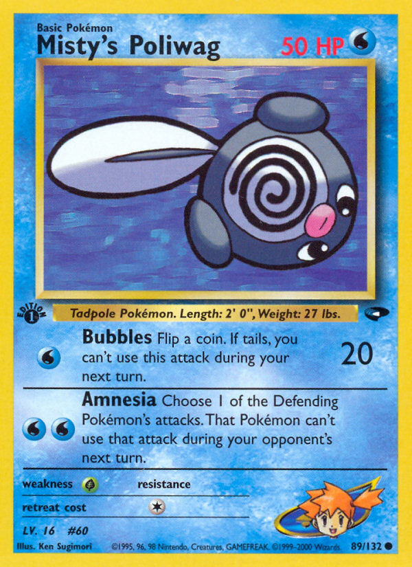 Misty's Poliwag – Gym Challenge 89/132 Pokémon card
