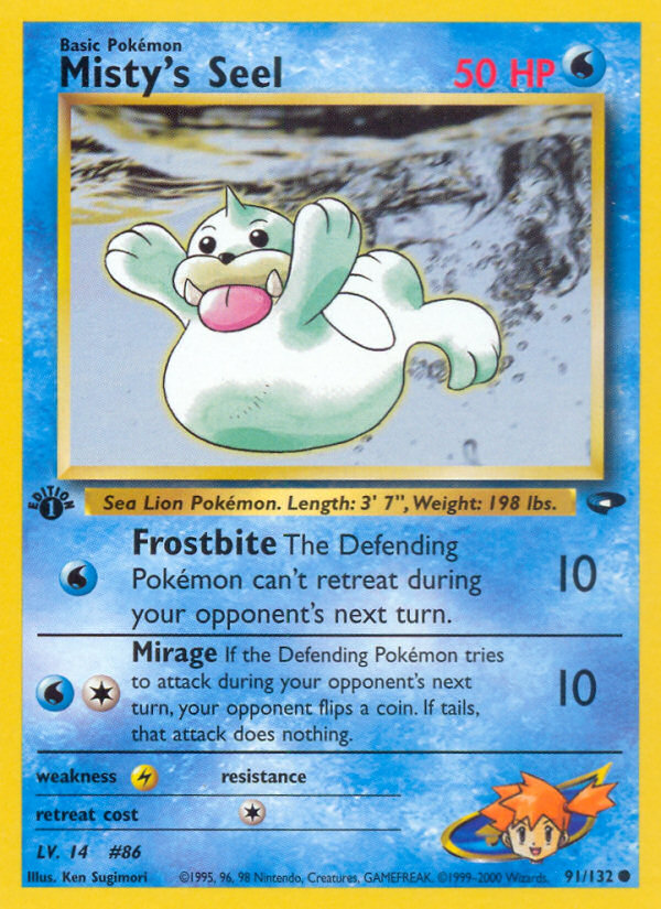 Misty's Seel – Gym Challenge 91/132 Pokémon card