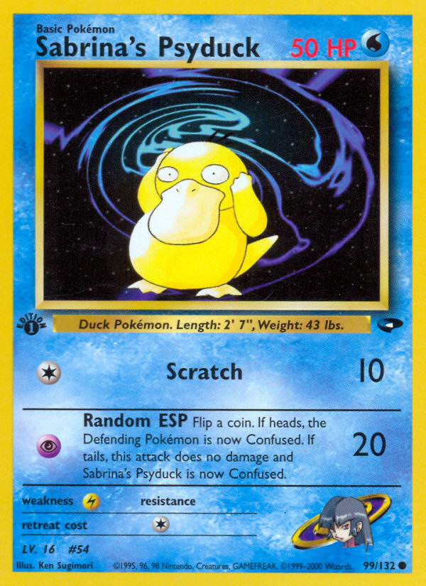 Sabrina's Psyduck – Gym Challenge 99/132 Pokémon card